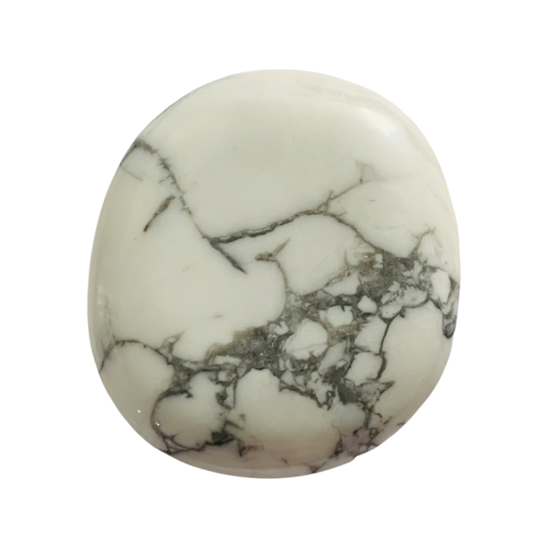 White Howlite - Pocket Palm Stone