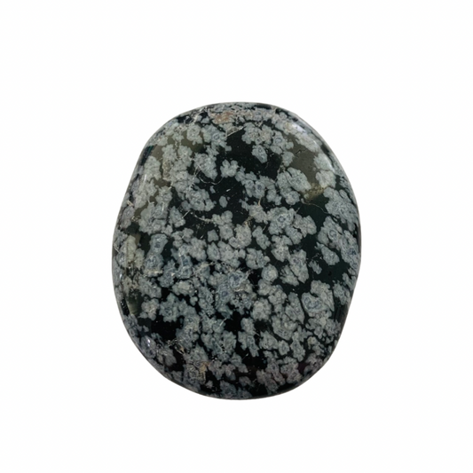 Snowflake Obsidian - Pocket Palm Stone